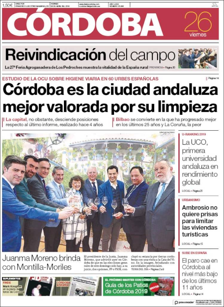 Portada de Diario de Córdoba (España)