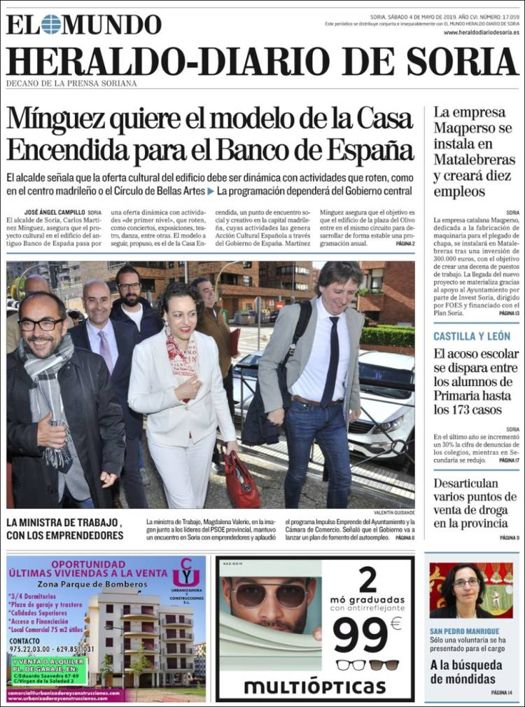 Portada de Diario de Soria (España)