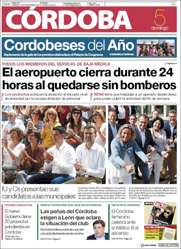 Portada de Diario de Córdoba (España)