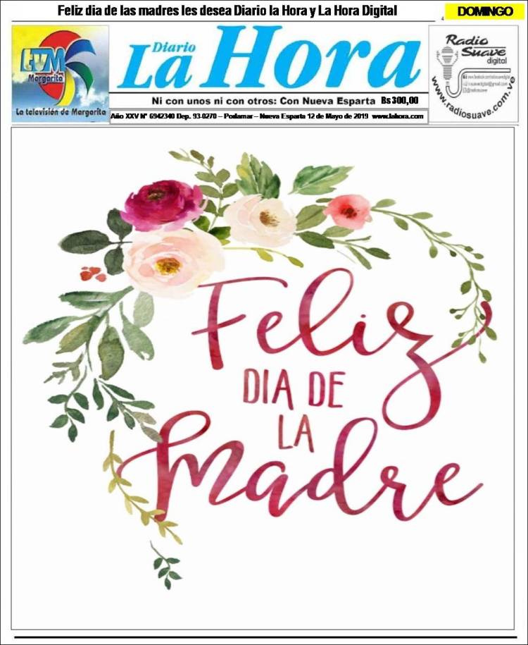 Portada de La Hora (Venezuela)