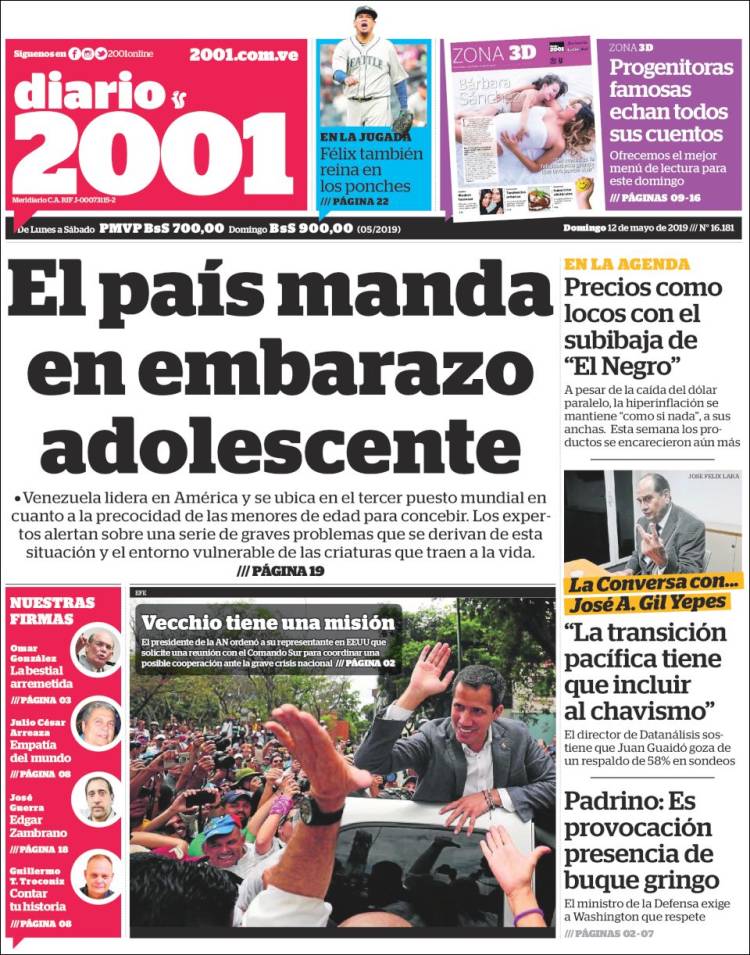 Portada de 2001 - Dosmiluno (Venezuela)