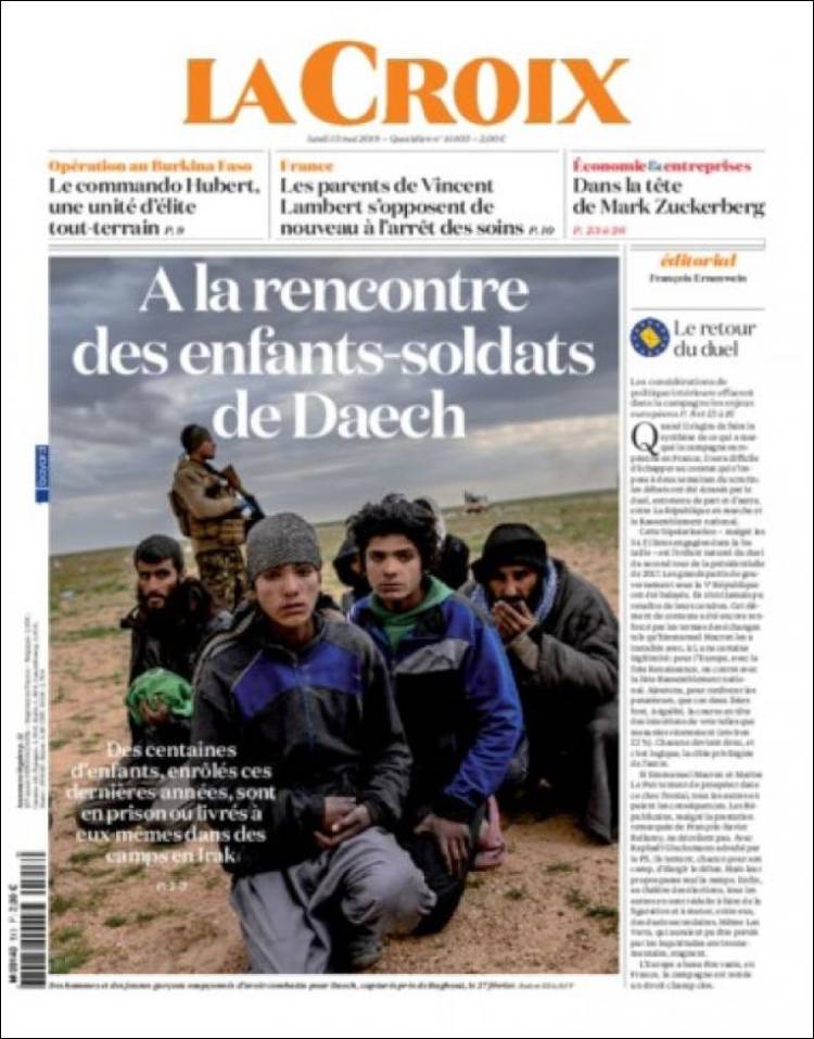 Portada de La Croix (Francia)