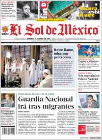 Portada de El Sol de México (México)