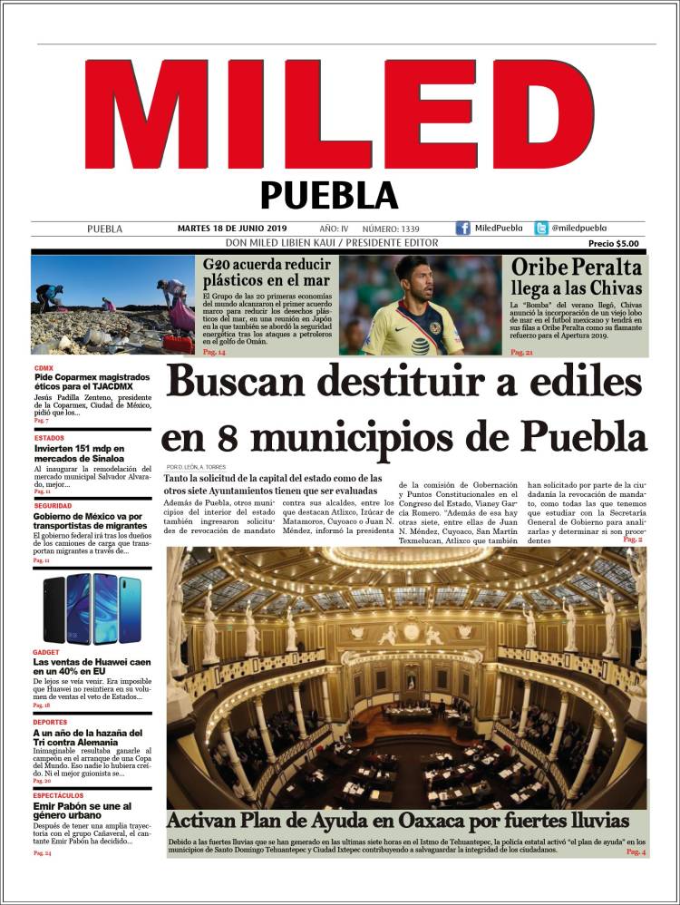 Portada de Miled - Puebla (México)