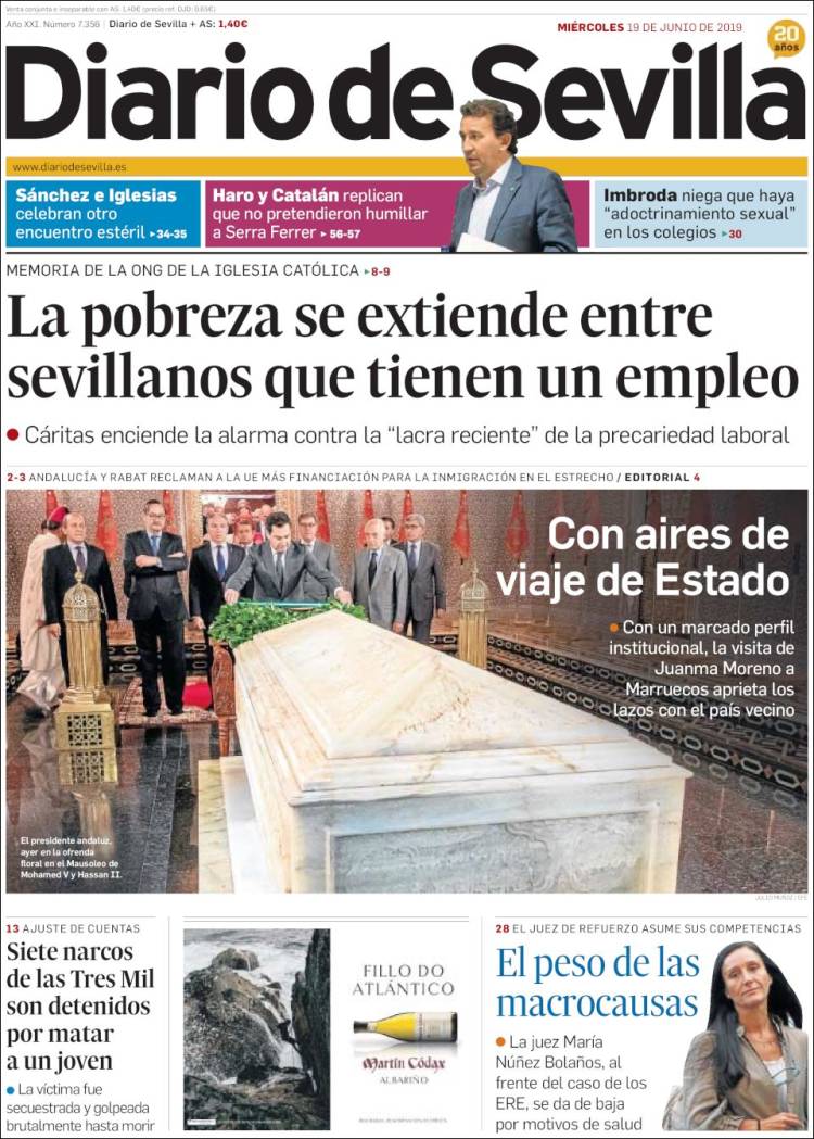 Portada de Diario de Sevilla (Espagne)