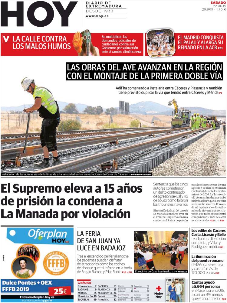 Portada de Hoy - Caceres (España)