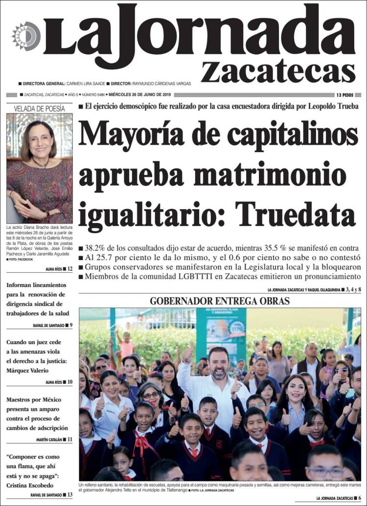 Portada de Jornada de Zacatecas (México)