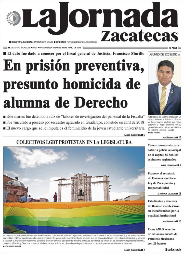 Portada de Jornada de Zacatecas (Mexique)