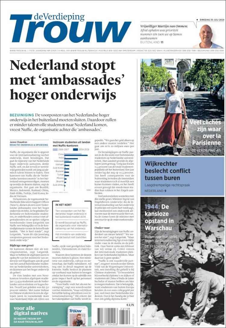 Portada de Trouw (Netherlands)