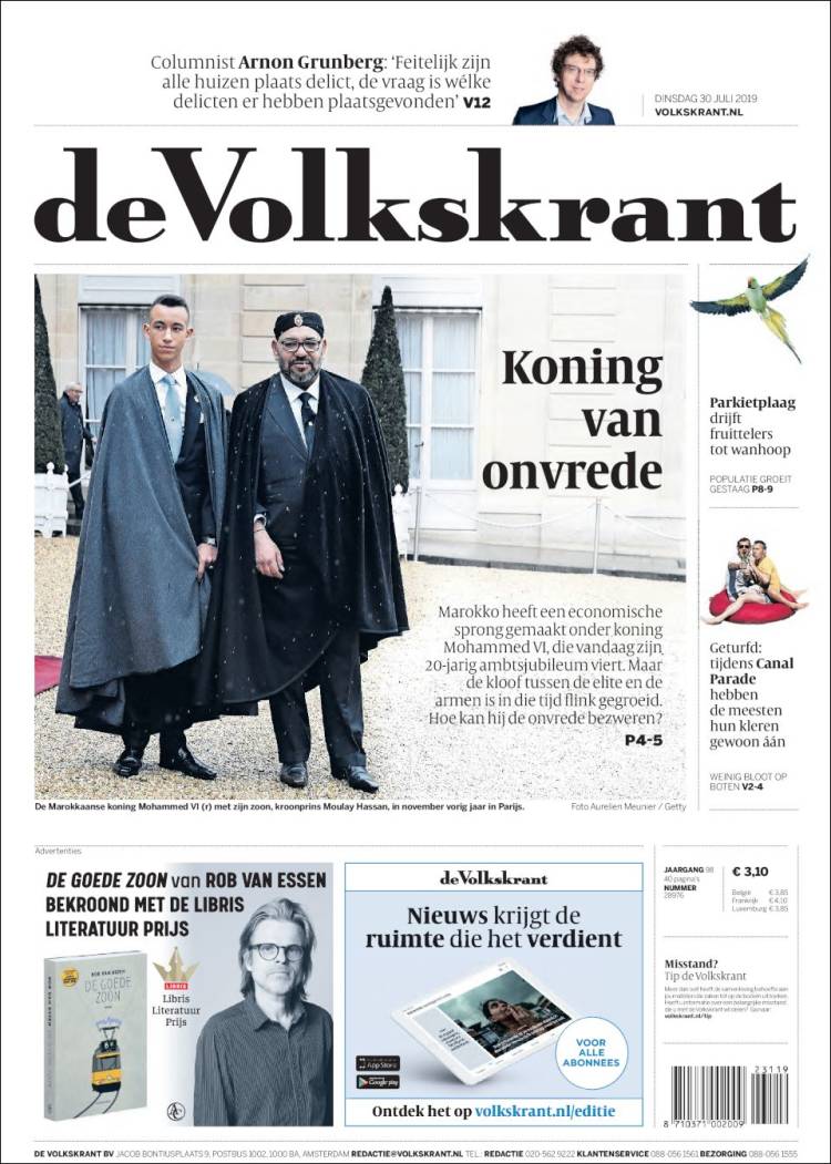 Portada de De Volkskrant (Netherlands)