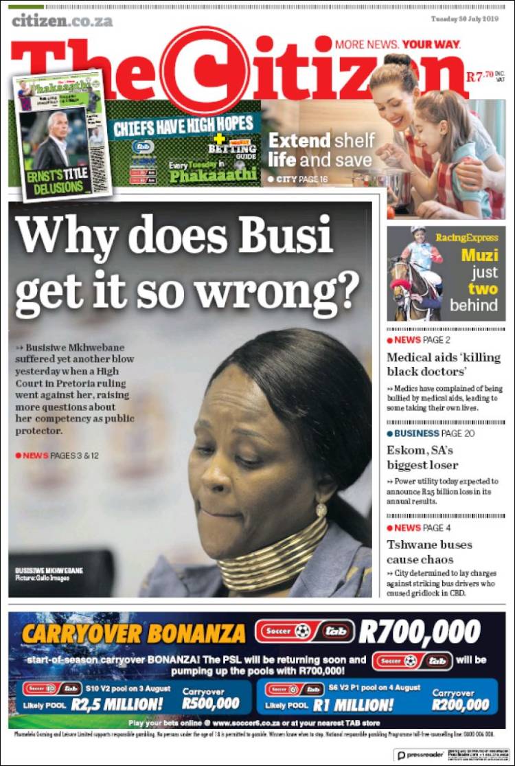 Portada de The Citizen (South Africa)