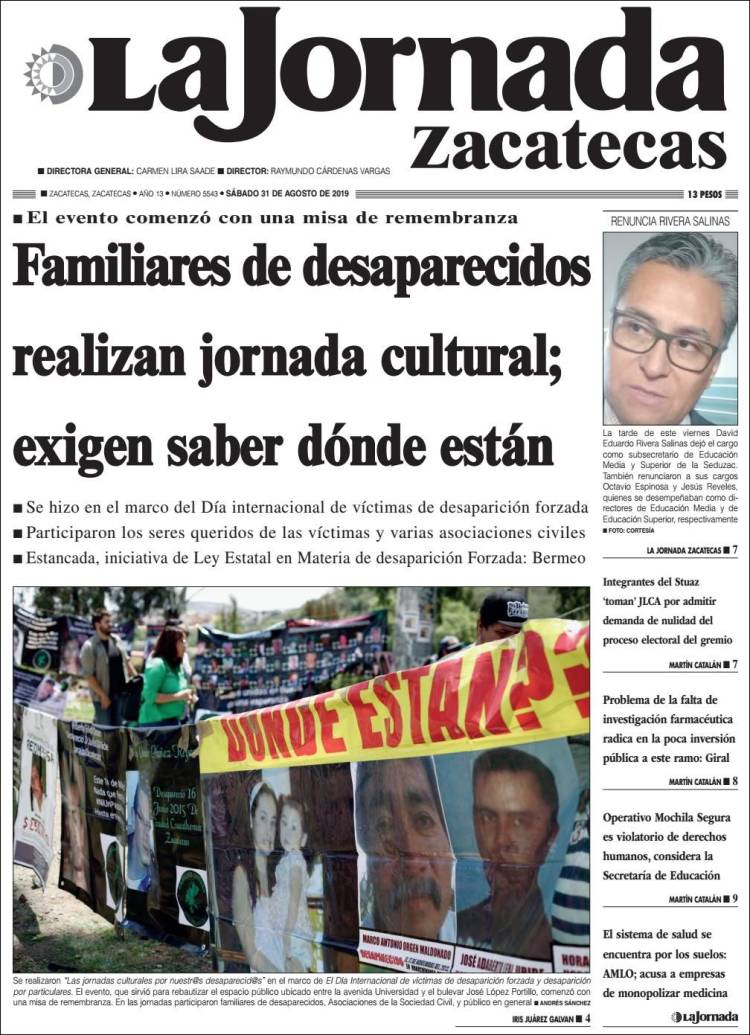 Portada de Jornada de Zacatecas (México)