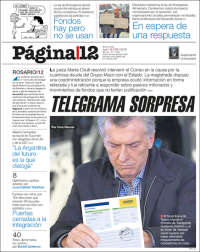 Portada de Página/12 (Argentina)