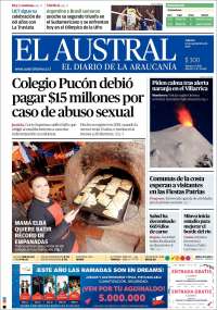 Portada de El Austral de Temuco (Chile)