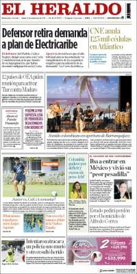 Portada de El Heraldo (Colombia)