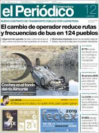 Portada de El Periódico de Extremadura (España)