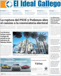 Portada de El Ideal Gallego (España)