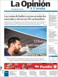 Portada de La Opinión de A Coruña (España)