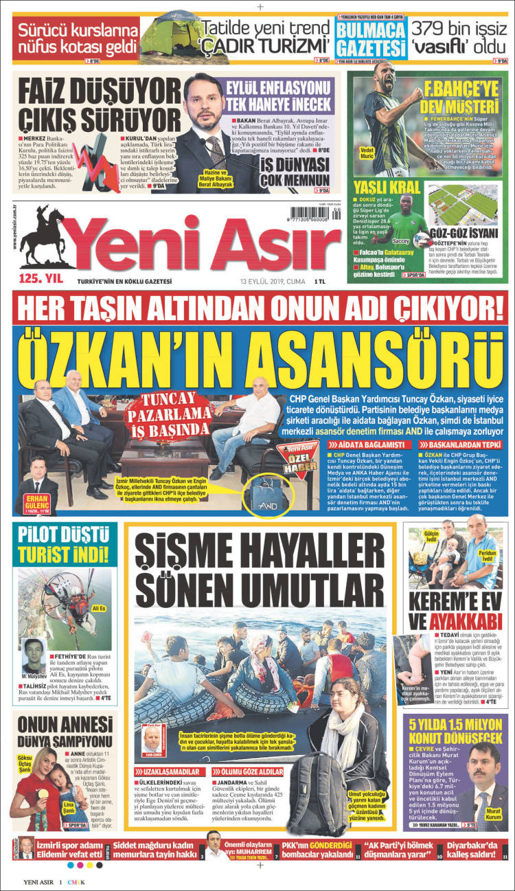 Portada de Yeni Asır (Turkey)