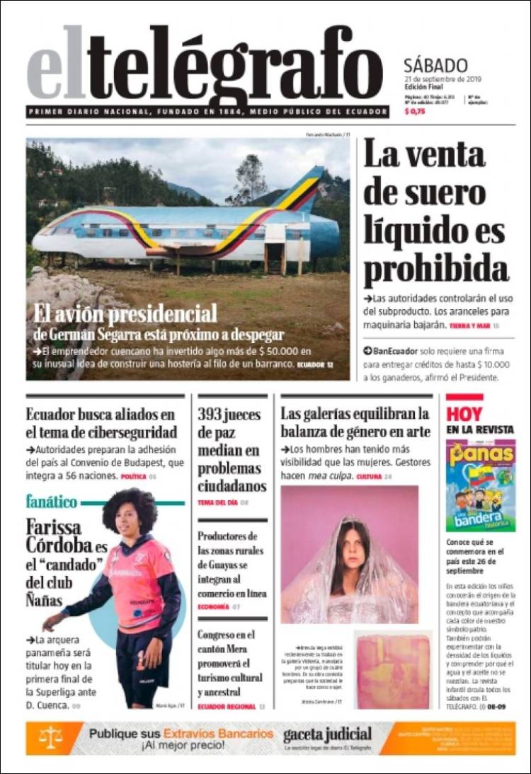 Periódico El Telégrafo Ecuador Periódicos De Ecuador Edición De Sábado 21 De Septiembre De 