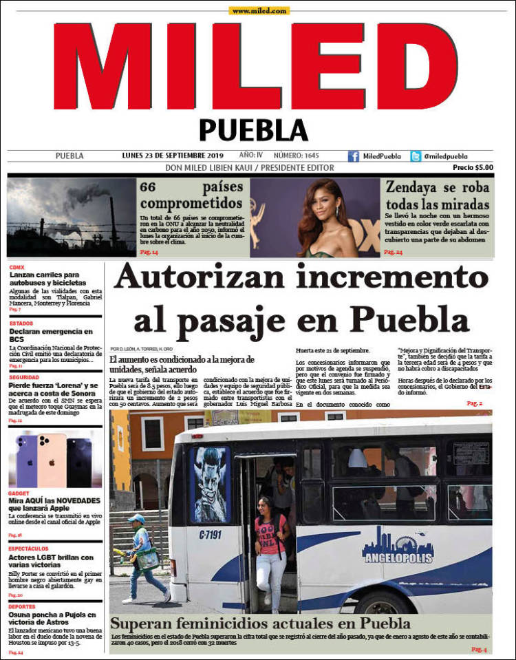 Portada de Miled - Puebla (México)