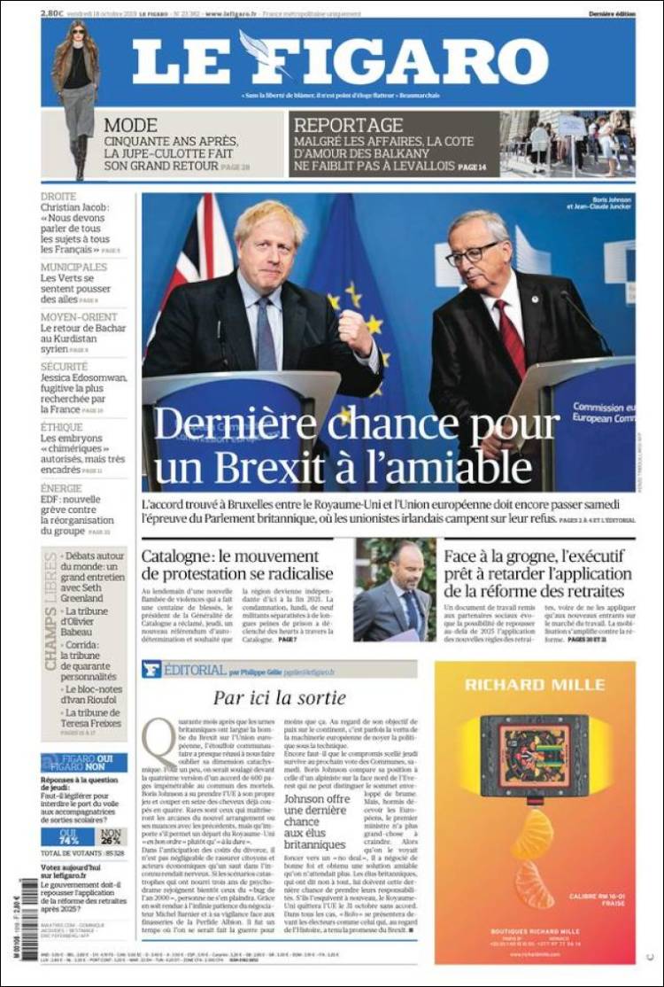 Portada de Le Figaro (Francia)