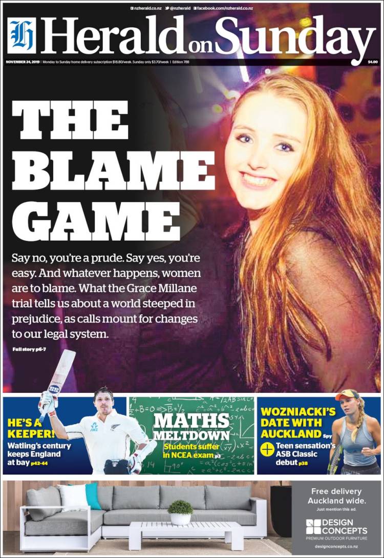 Portada de The New Zealand Herald (Nueva Zelanda)