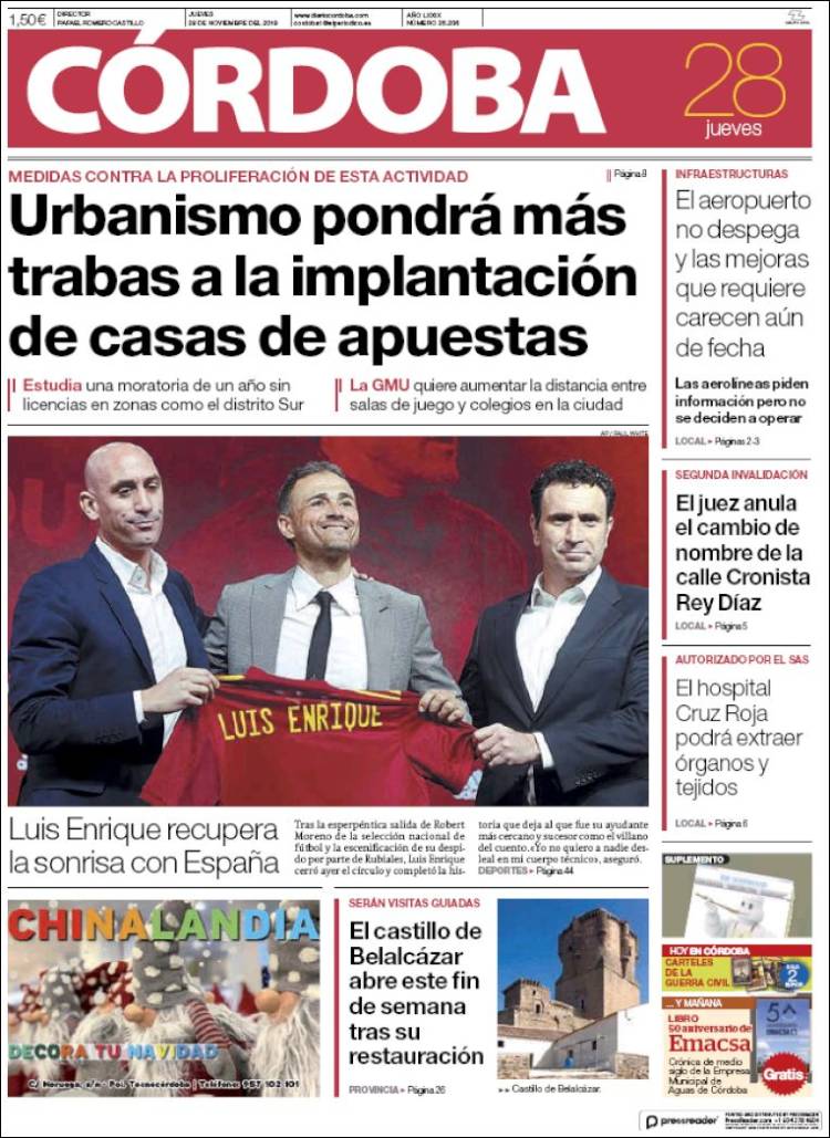 Portada de Diario de Córdoba (España)