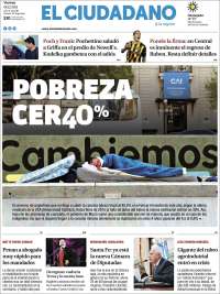 Portada de Diario El Ciudadano (Argentina)