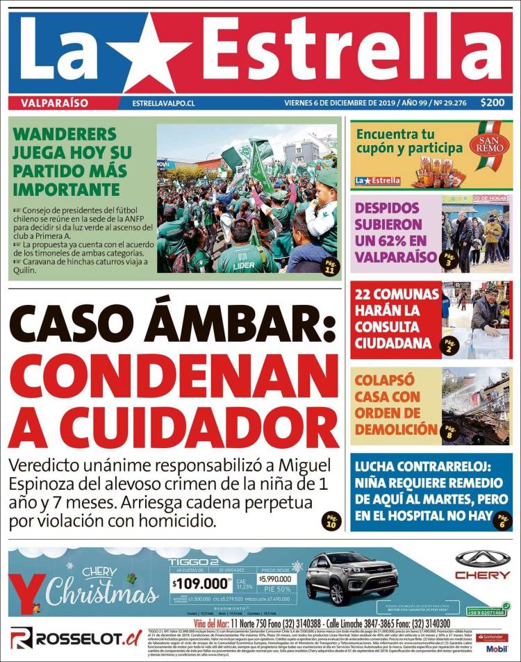 Portada de Estrella de Valparaiso (Chile)