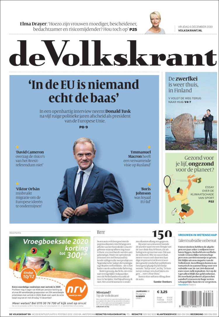 Portada de De Volkskrant (Netherlands)