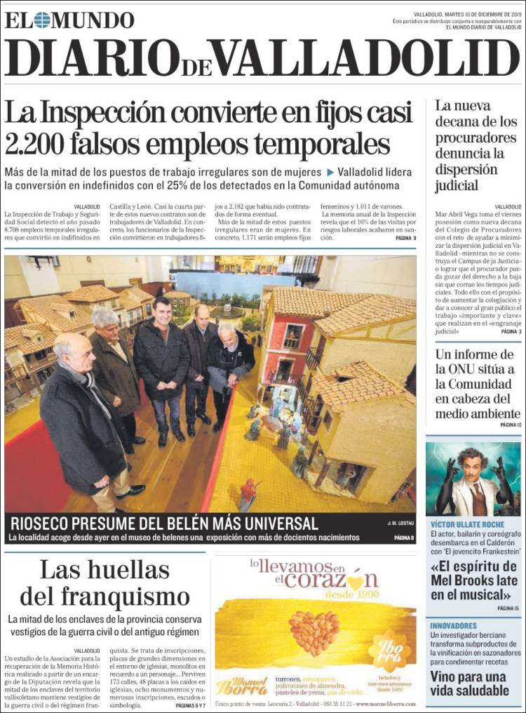 Portada de Diario de Valladolid (España)