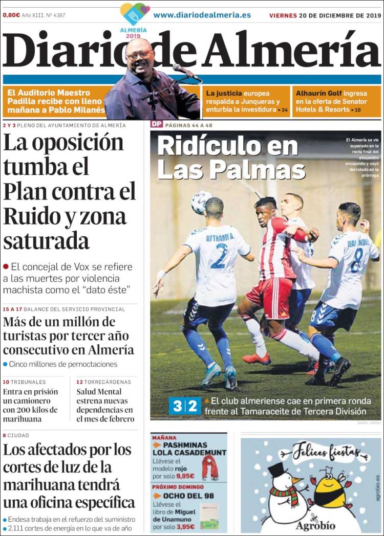 Portada de Diario de Almería (España)