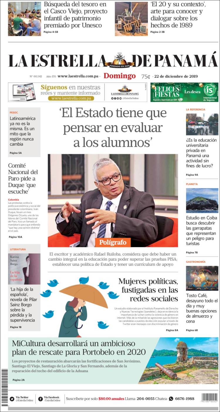 Periódico La Estrella De Panamá (Panamá). Periódicos De Panamá. Edición ...