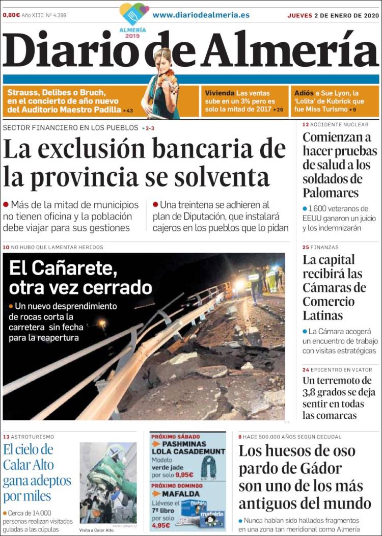 Portada de Diario de Almería (España)