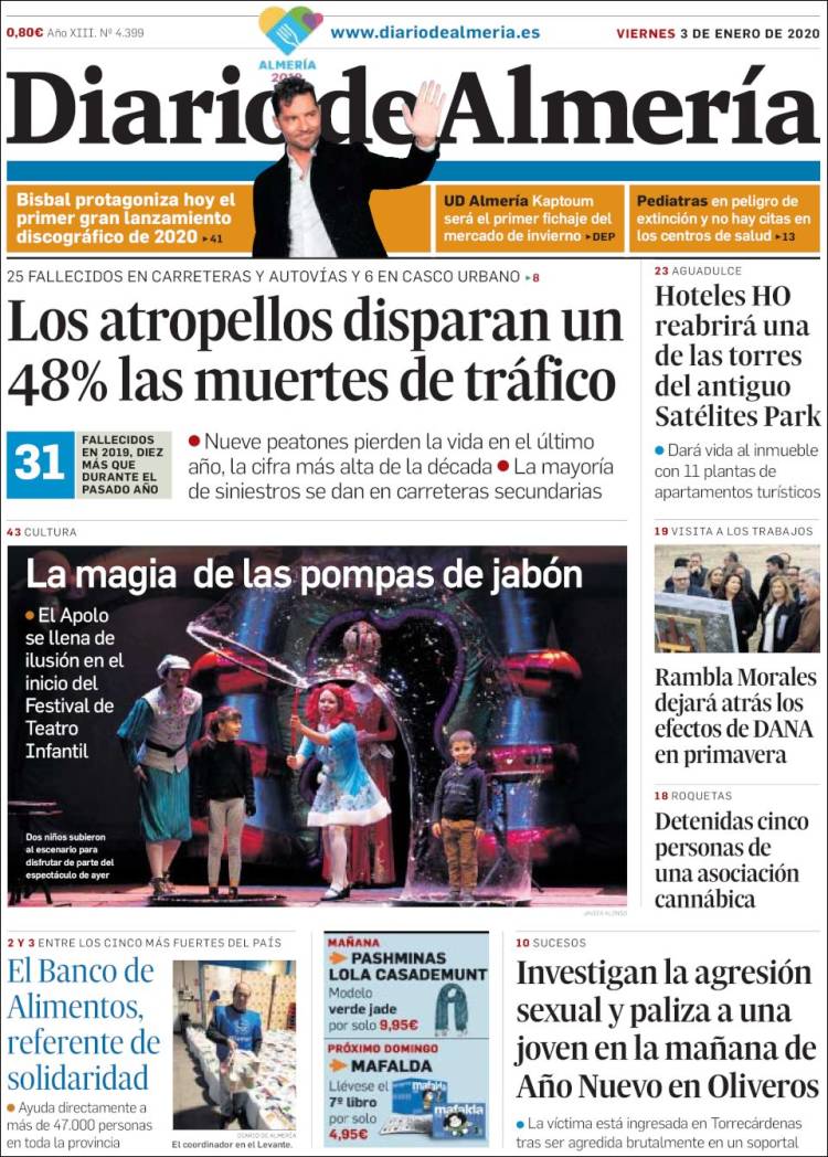 Portada de Diario de Almería (España)