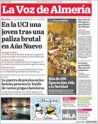 Portada de La Voz de Almería (España)