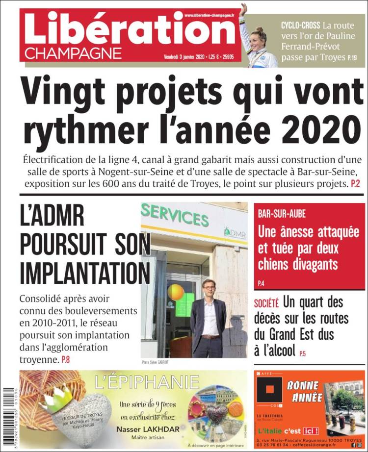 Portada de Libération Champagne (Francia)