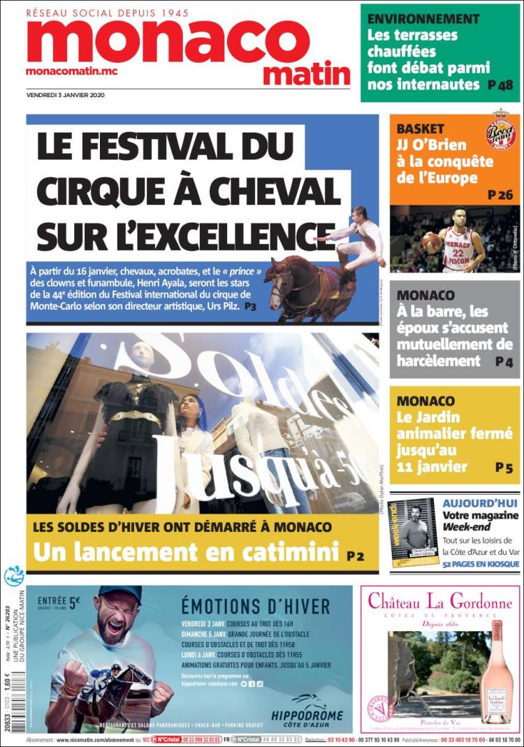 Portada de Nice-Matin (Francia)