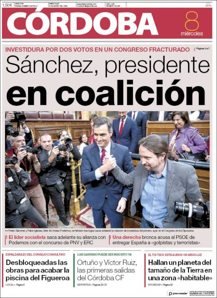 Portada de Diario de Córdoba (España)