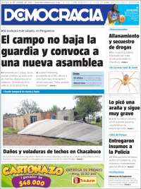 Portada de Diario Democracia (Argentina)