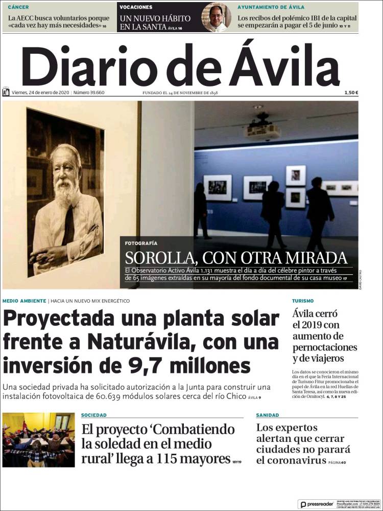 Portada de Diario de Ávila (España)