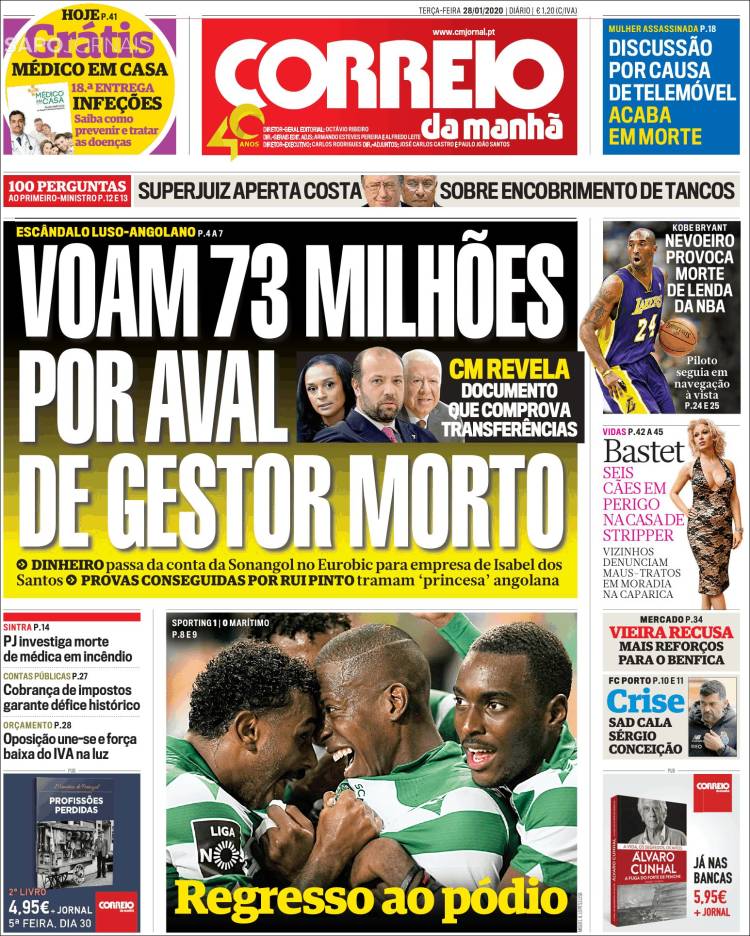 Portada de Correio da Manhã (Portugal)