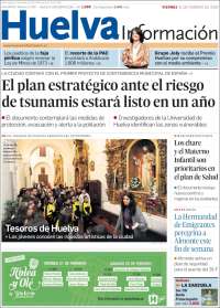 Portada de Huelva Información (España)