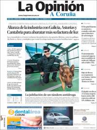 Portada de La Opinión de A Coruña (España)