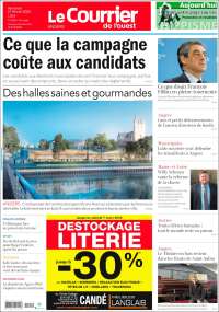 Portada de Le Courrier de l'Ouest (Francia)