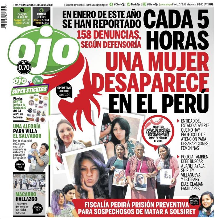 Periódico Ojo Perú Periódicos De Perú Edición De Sábado 22 De Febrero De 2020