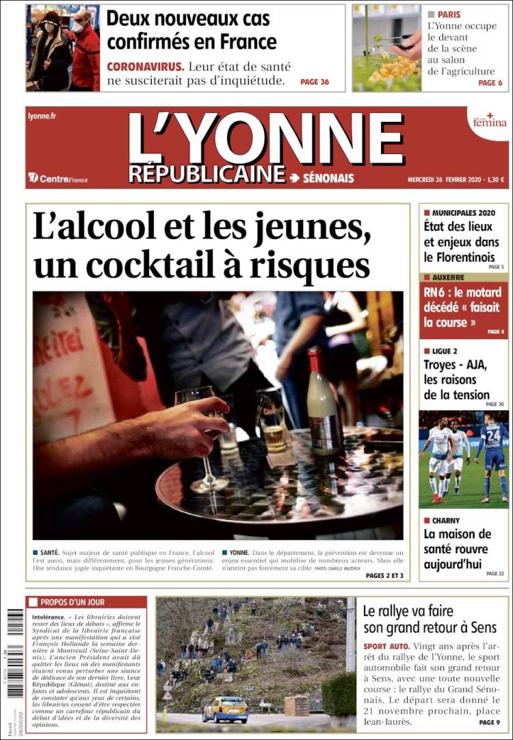 Portada de L'Yonne-Républicaine (Francia)