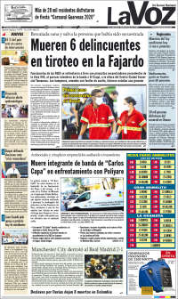 Portada de Diario La Voz (Venezuela)