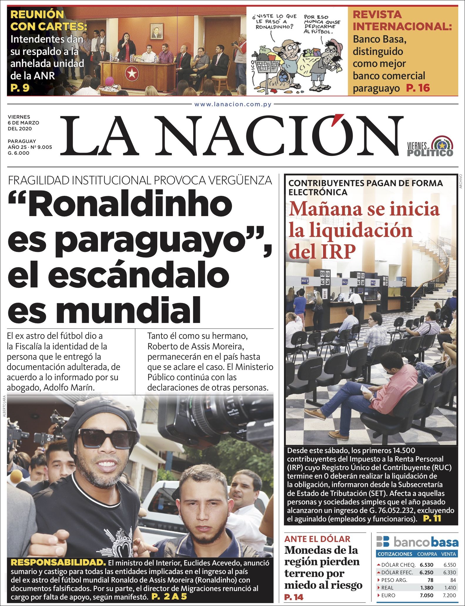 Portadas de Diarios paraguayos